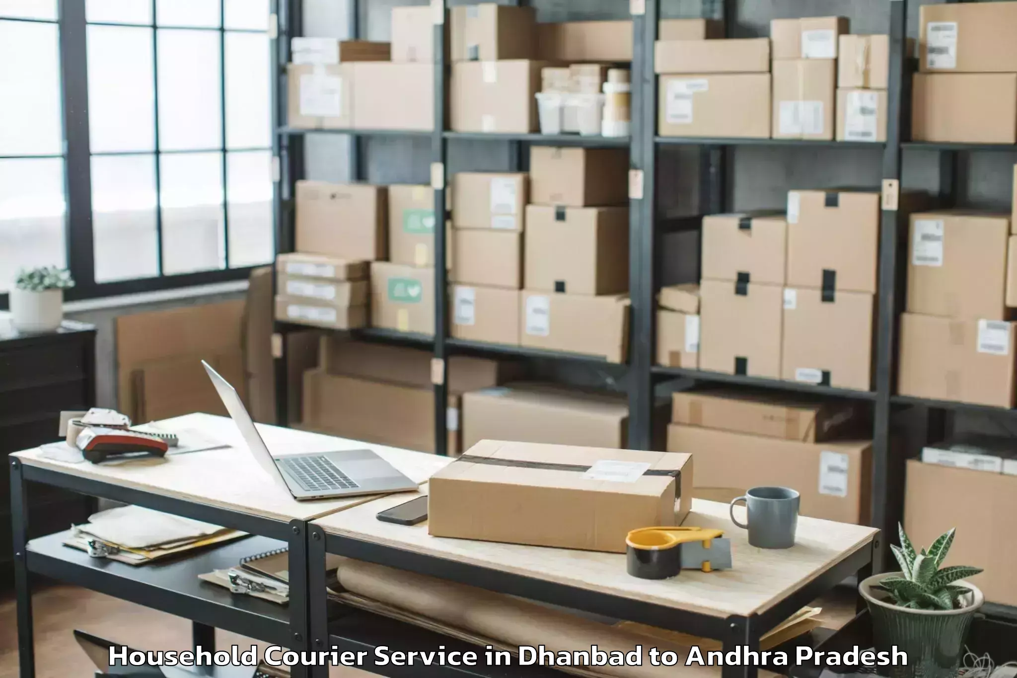 Get Dhanbad to Peddapuram Household Courier